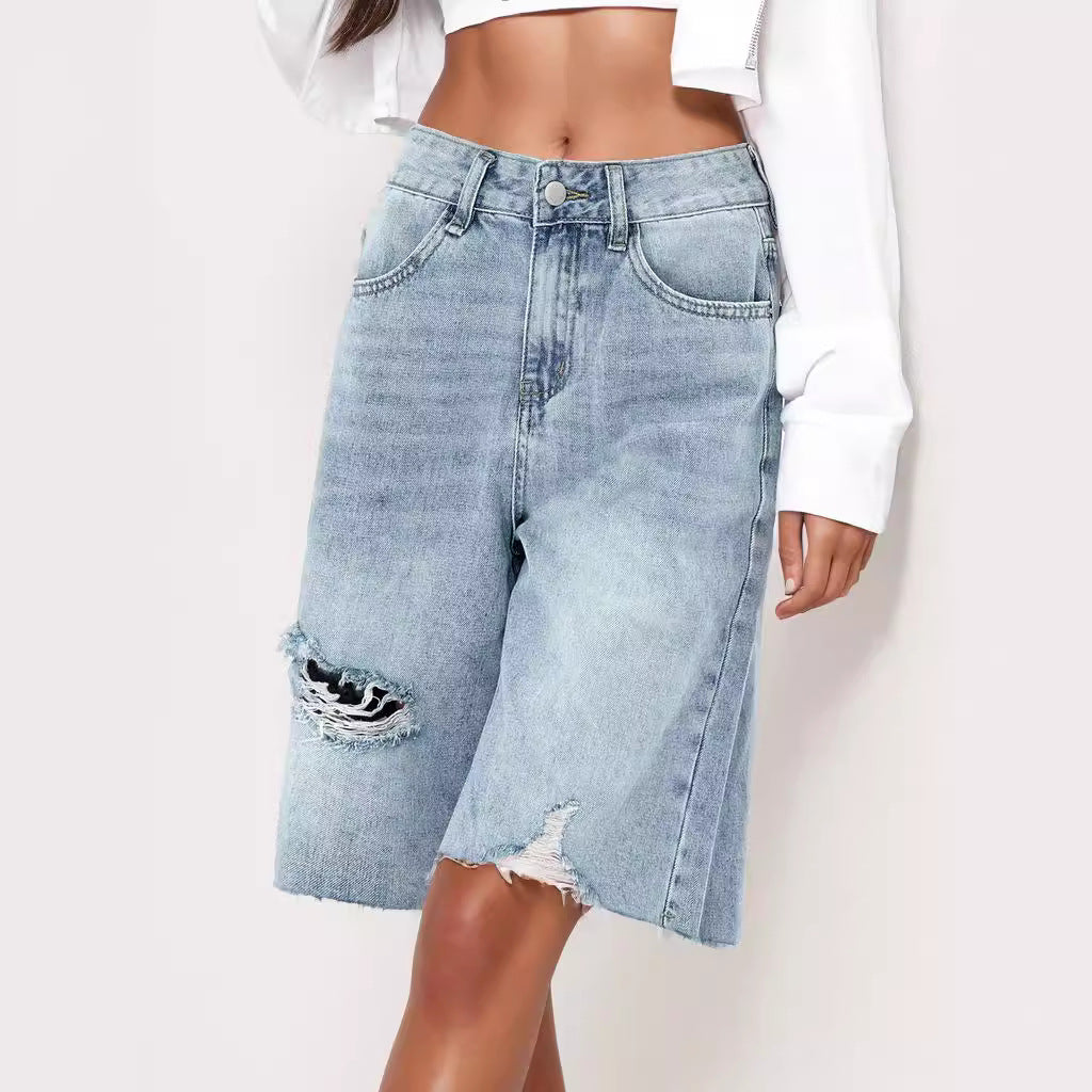 Nolisa Retro Worn High Waist Jeans