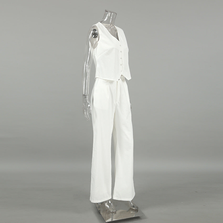 Asha Linen Vest Set