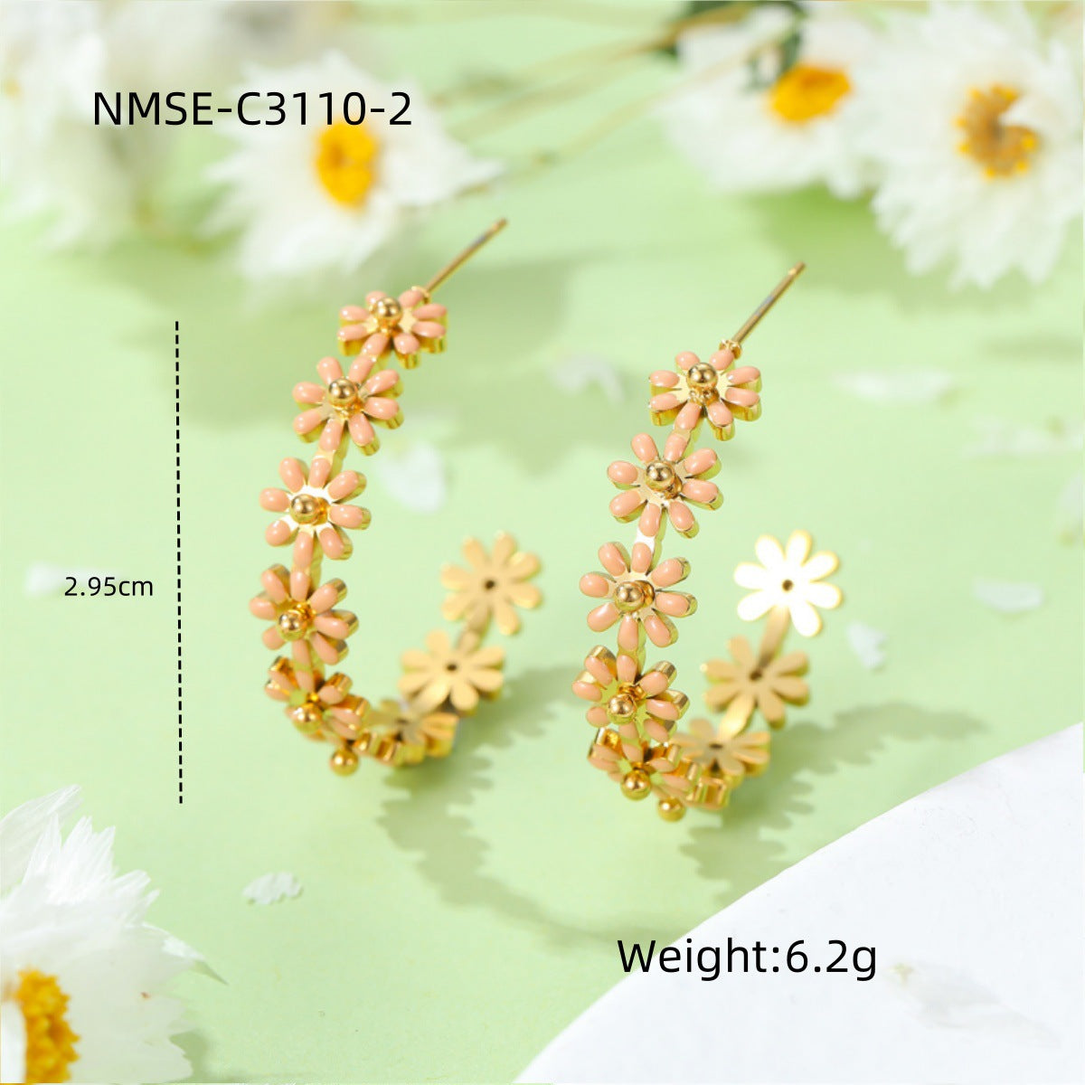 Flesh Pink Earrings