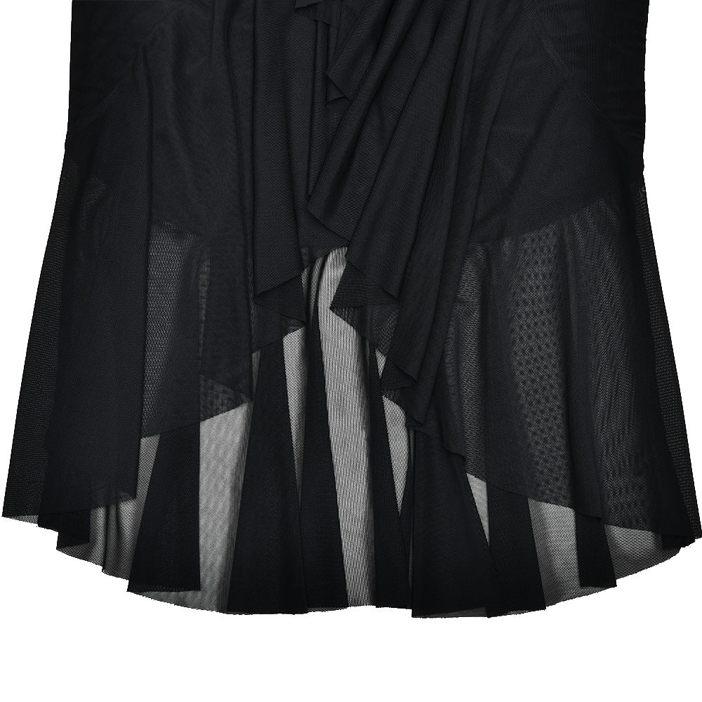 Robe dos nu à volants Zelia