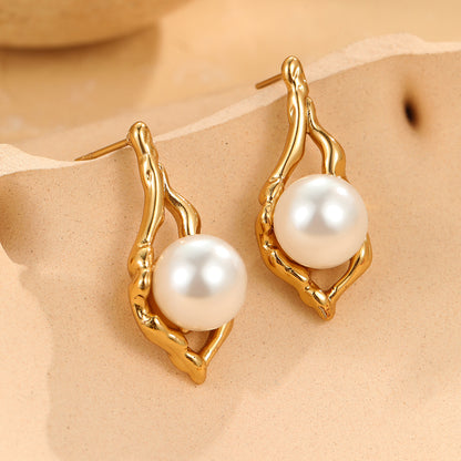Boucles d'oreilles Zahara Pearl à motif floral