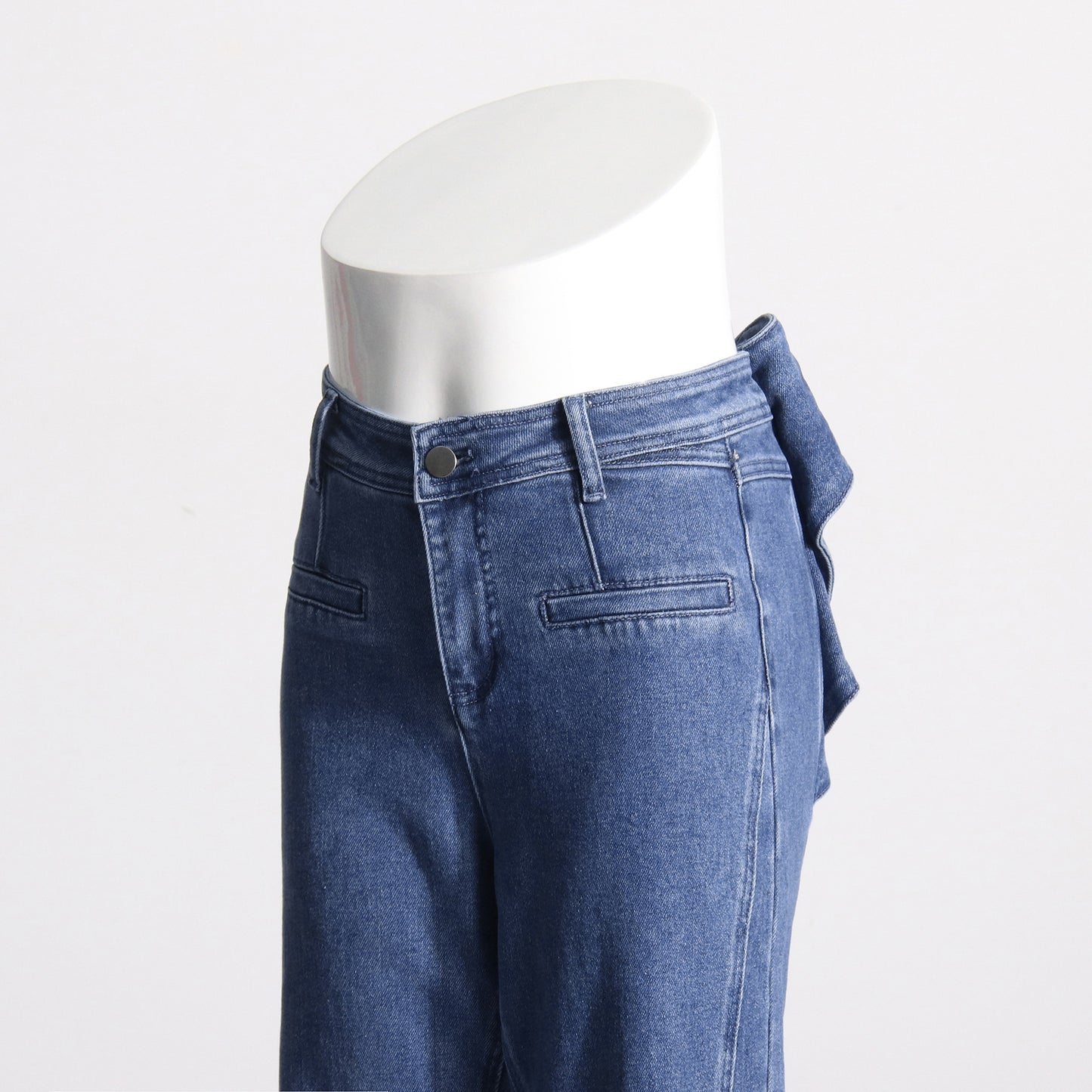 Jean slim taille haute Nalira à nœud papillon
