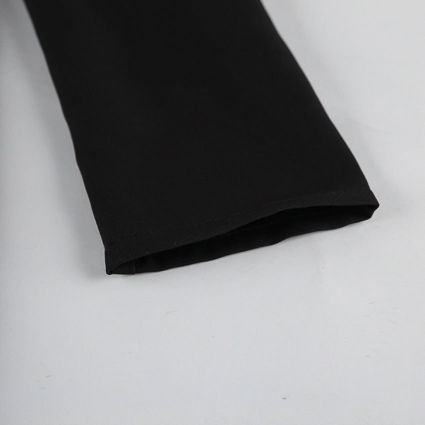 Robe de luxe Zefira noire trapèze