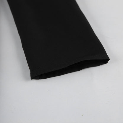 Robe de luxe Zefira noire trapèze