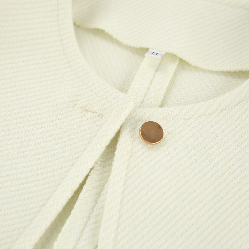 Adesua Apricot Woolen Charm Coat