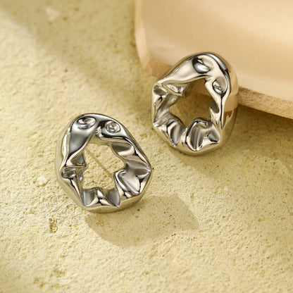 Boucles d'oreilles plissées Azalia Lava
