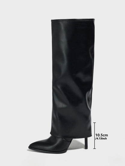 Arlena European-Size Pointed Heel Knight Boots