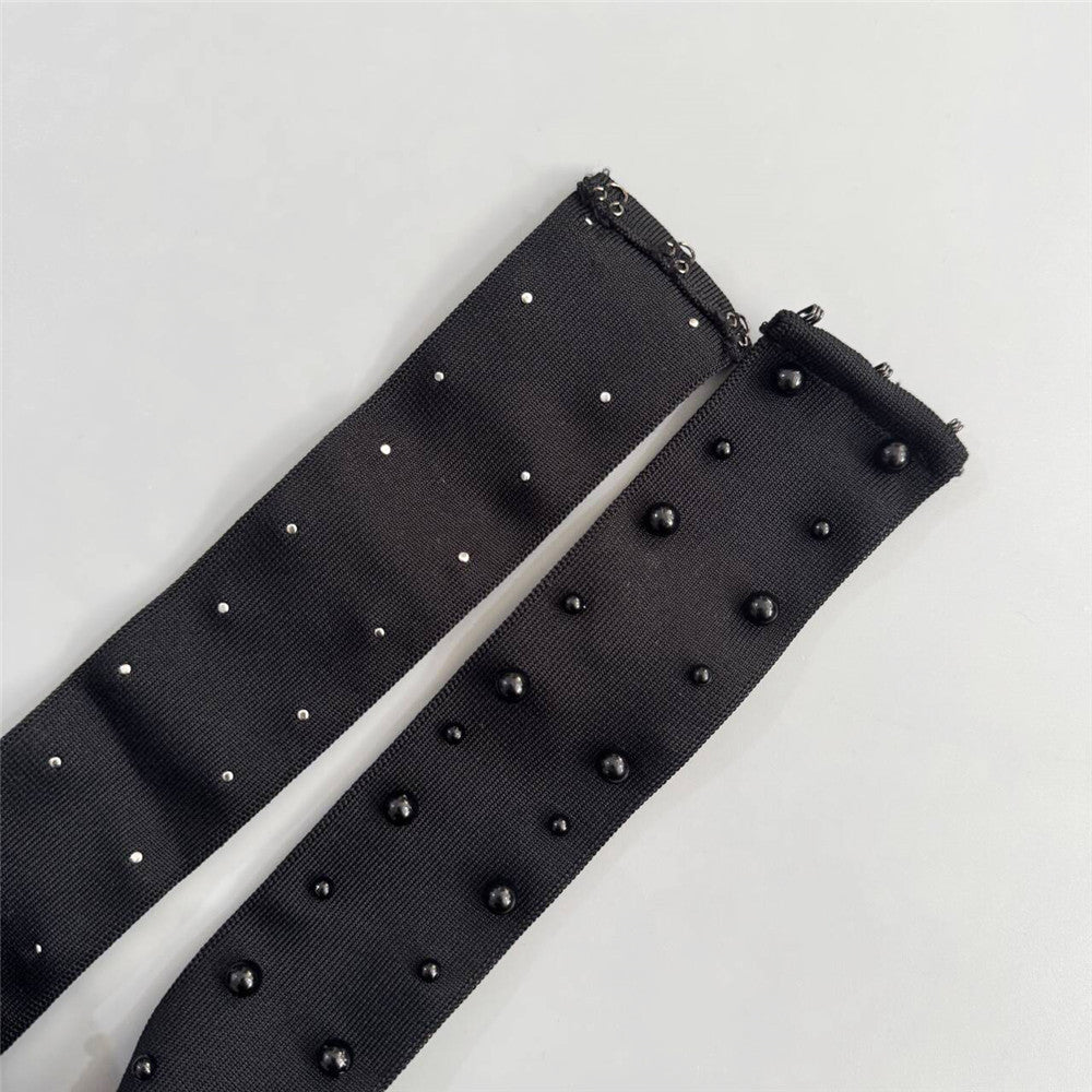 Ndem Halter Rhinestone Dress