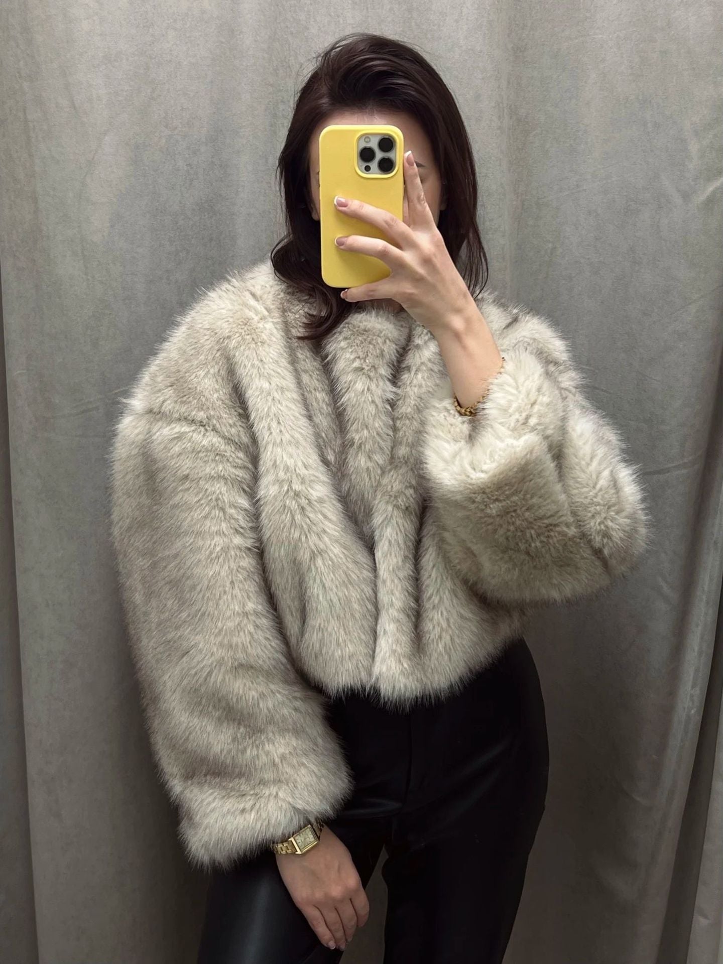 Amira Fox Fur Casual Coat