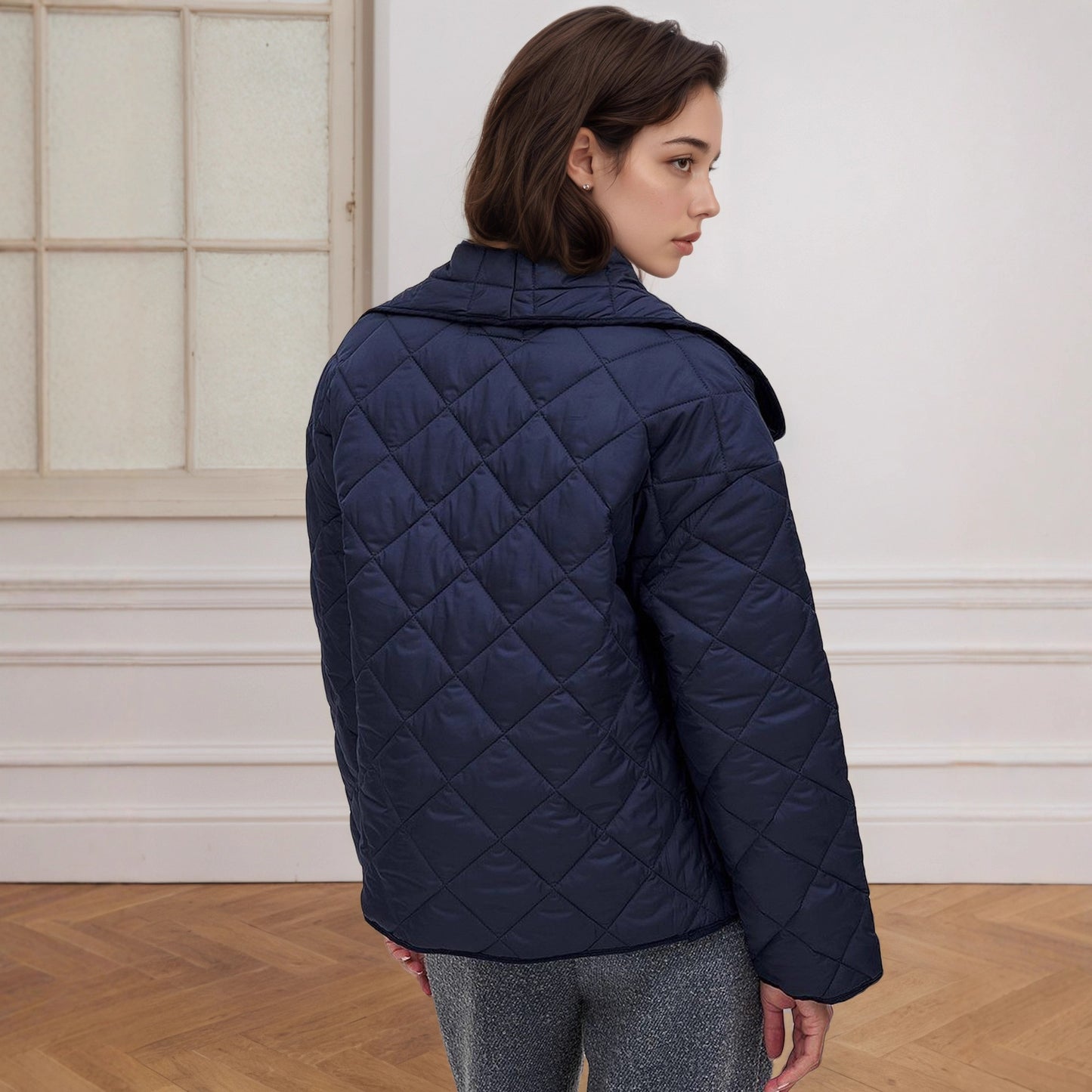 Manteau matelassé en coton Imara Saphir