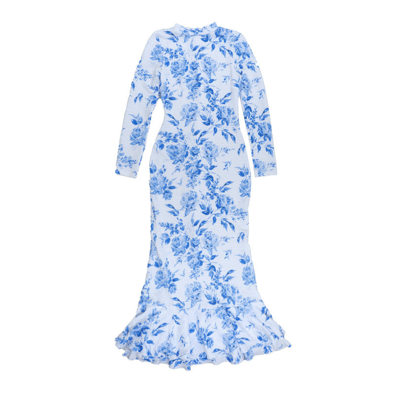 Sefira Printed Fishtail Dress