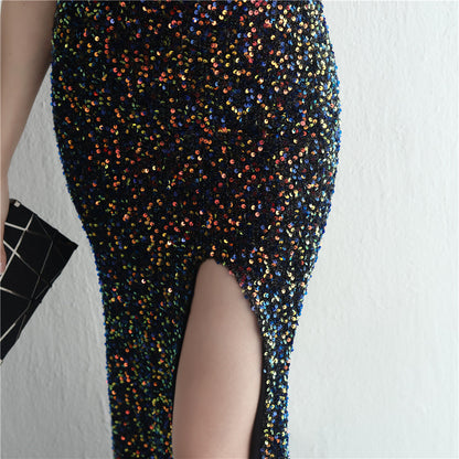 Tahlia Sequin Fishtail Cocktail Dress