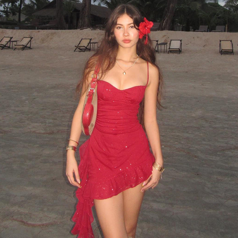 Ayoka Ribbon Asymmetric Dress