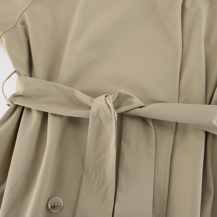 Dalila loose Lace-Up Trench Coat