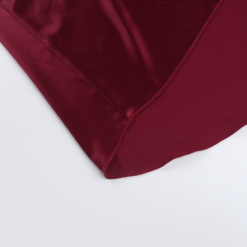 Zuri Backless Halter Satin Maxi Dress