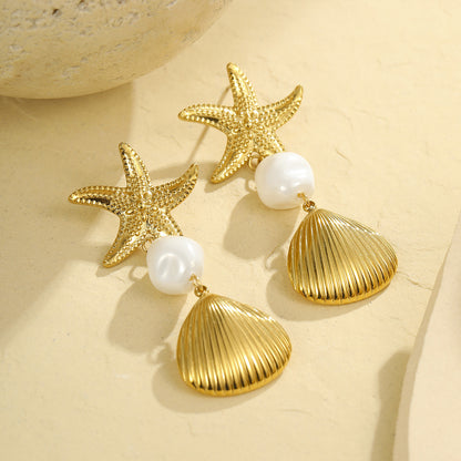 Boucles d'oreilles Nyali en forme d'étoile de mer