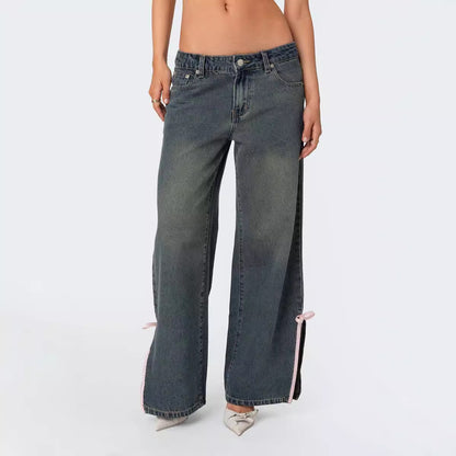 Ziyana Bow-Side Slim Jeans