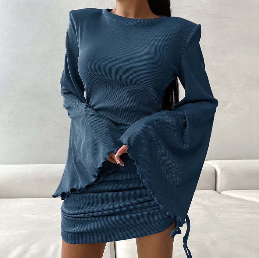 Chidimma Lace-Up Flared Dress