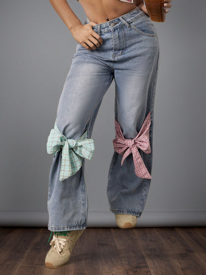 Jean à jambes larges taille haute Zamira Bow