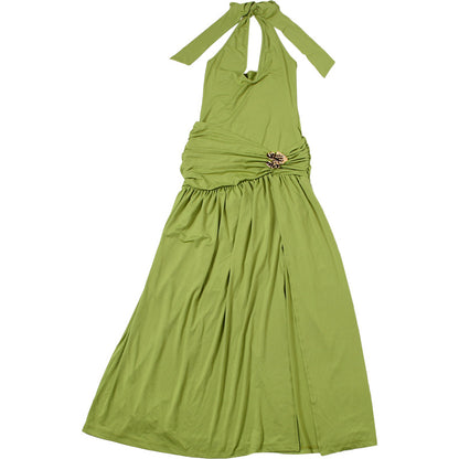 Robe Ziyana dos nu fendue et licou