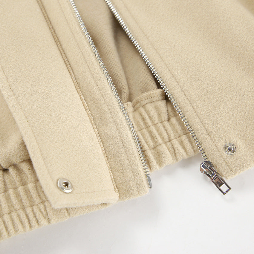 Manteau à revers en laine Ayoka