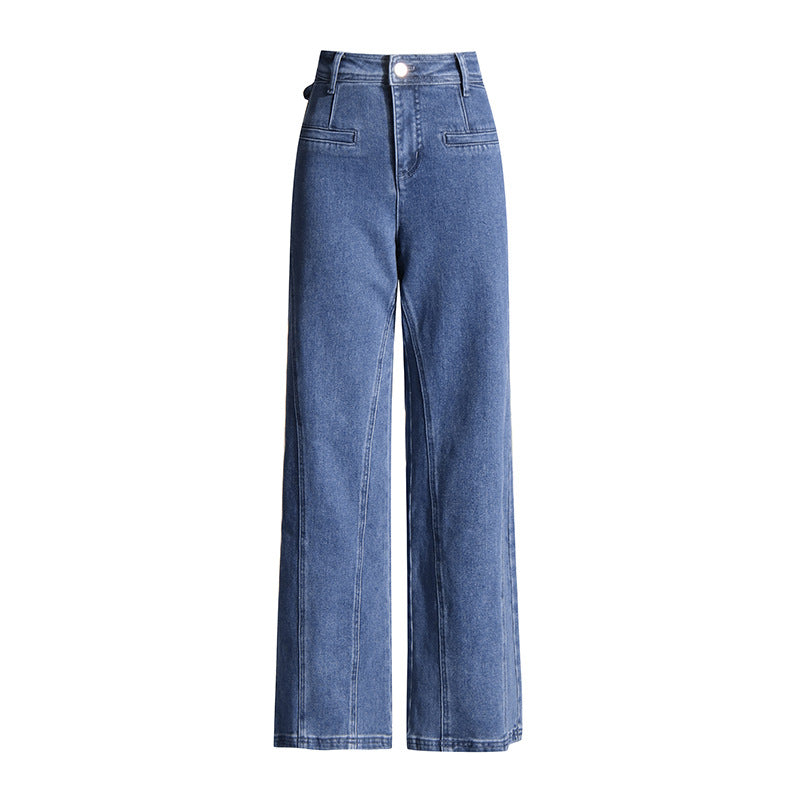 Jean slim taille haute Nalira à nœud papillon
