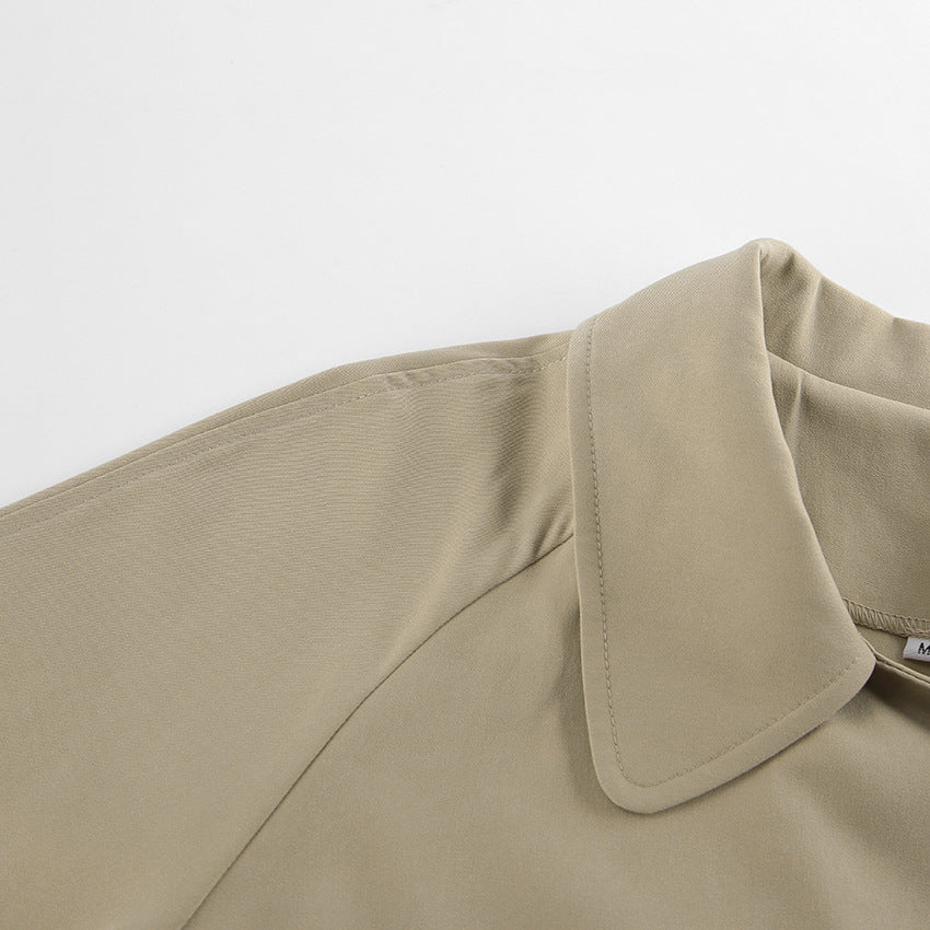 Dalila loose Lace-Up Trench Coat