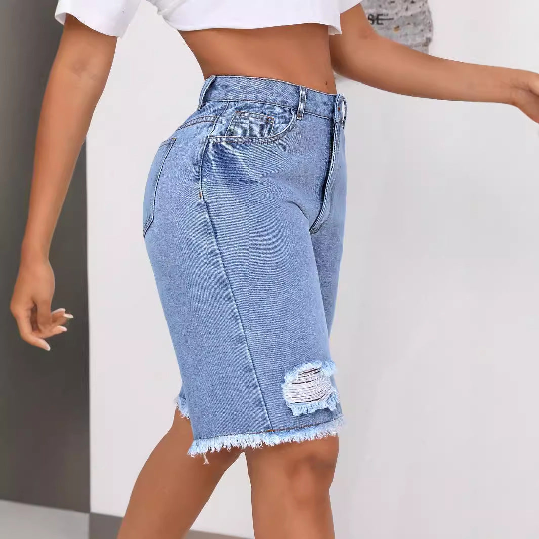 Pantalon en jean déchiré Talia
