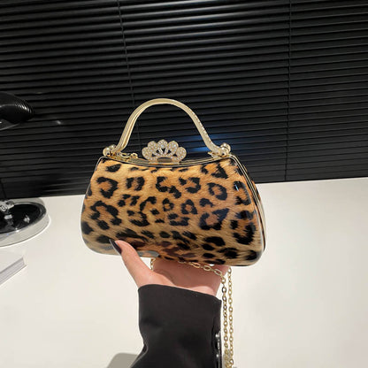 Zaria Leopard Retro Crossbody Bag